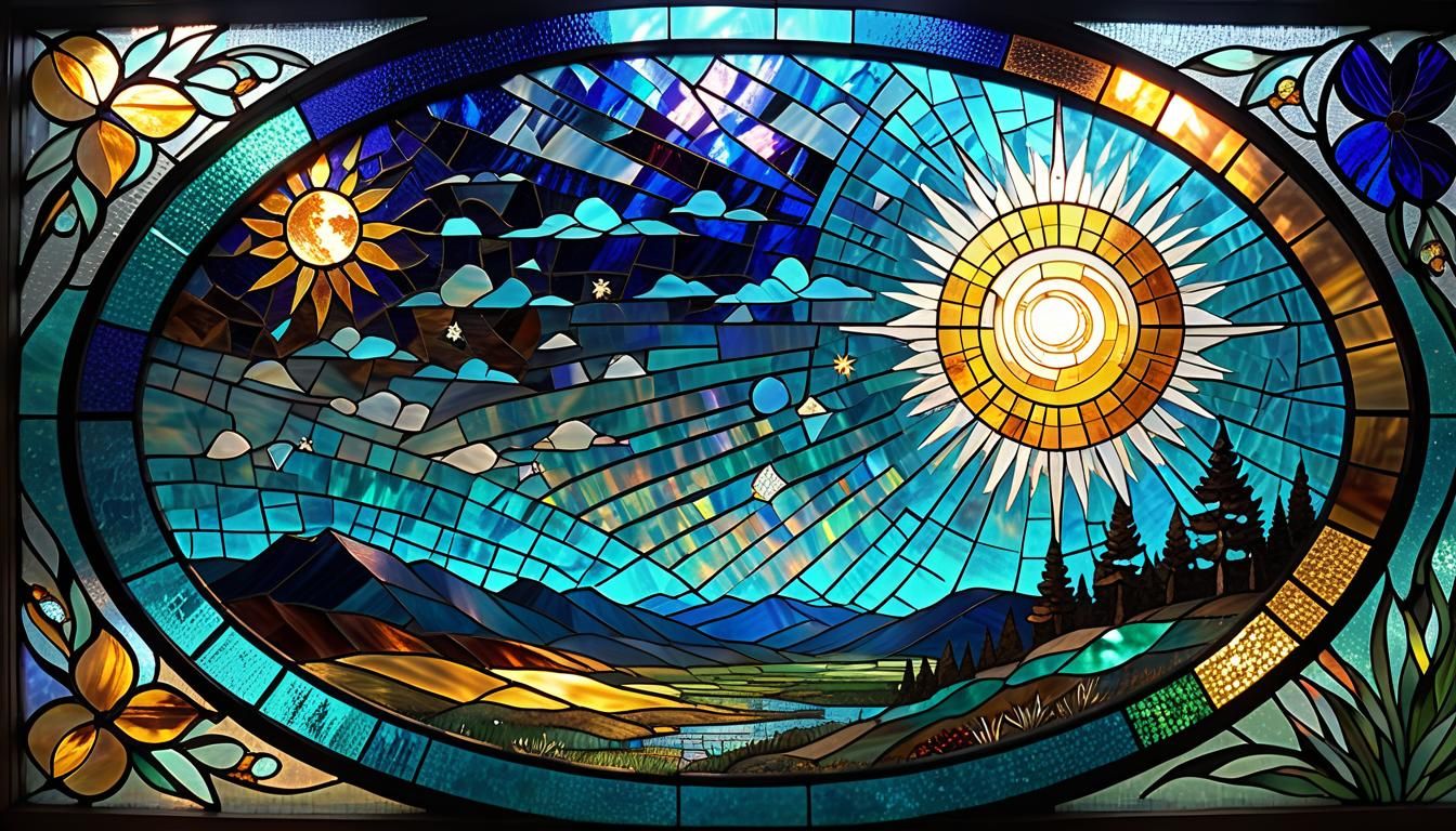 Sunburnt Country: Stained Glass Mosaic Art