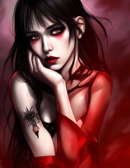 4 Pictures (4/4): Portrait of an Emo Girl.