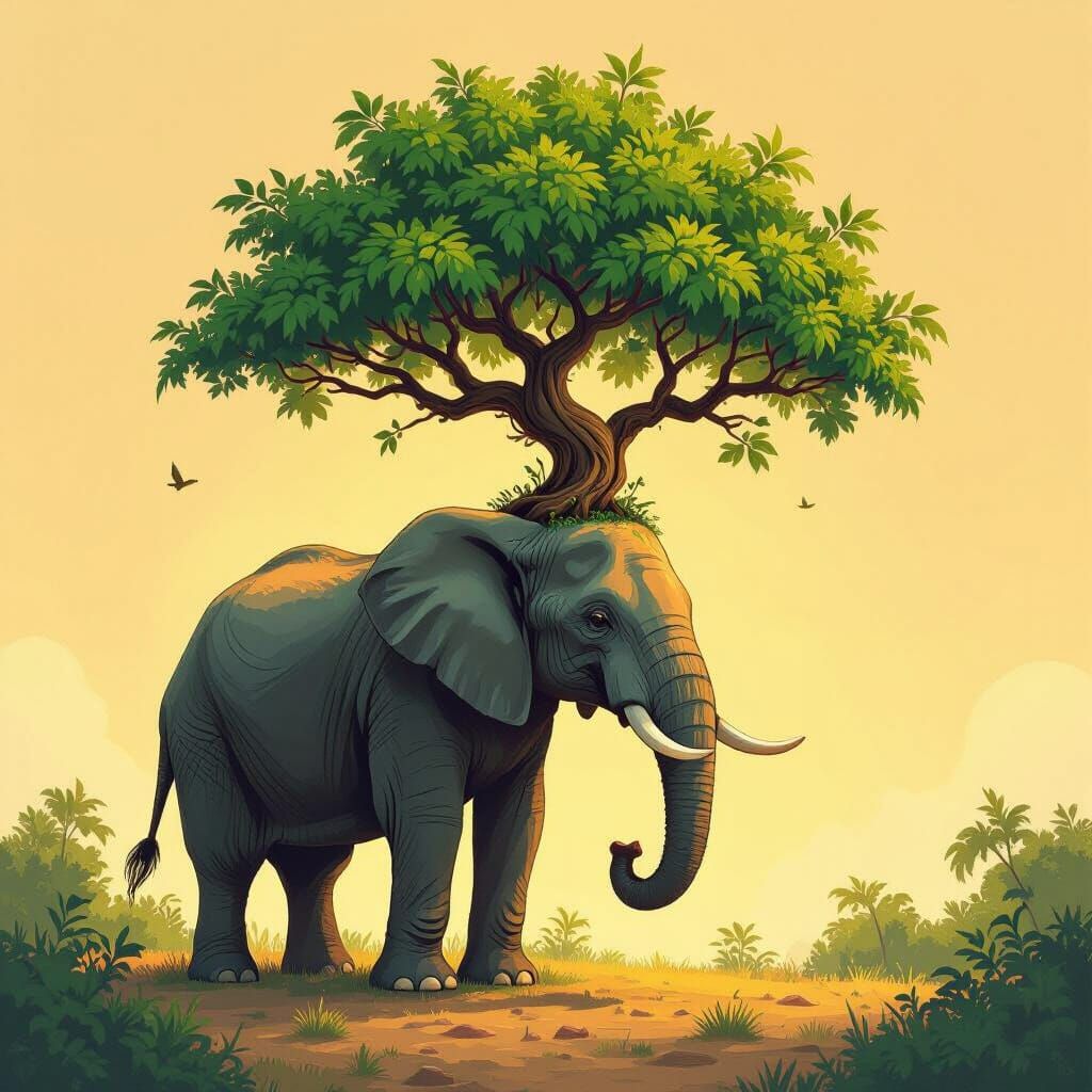 Elephant Tree: A Whimsical Botanical Fusion
