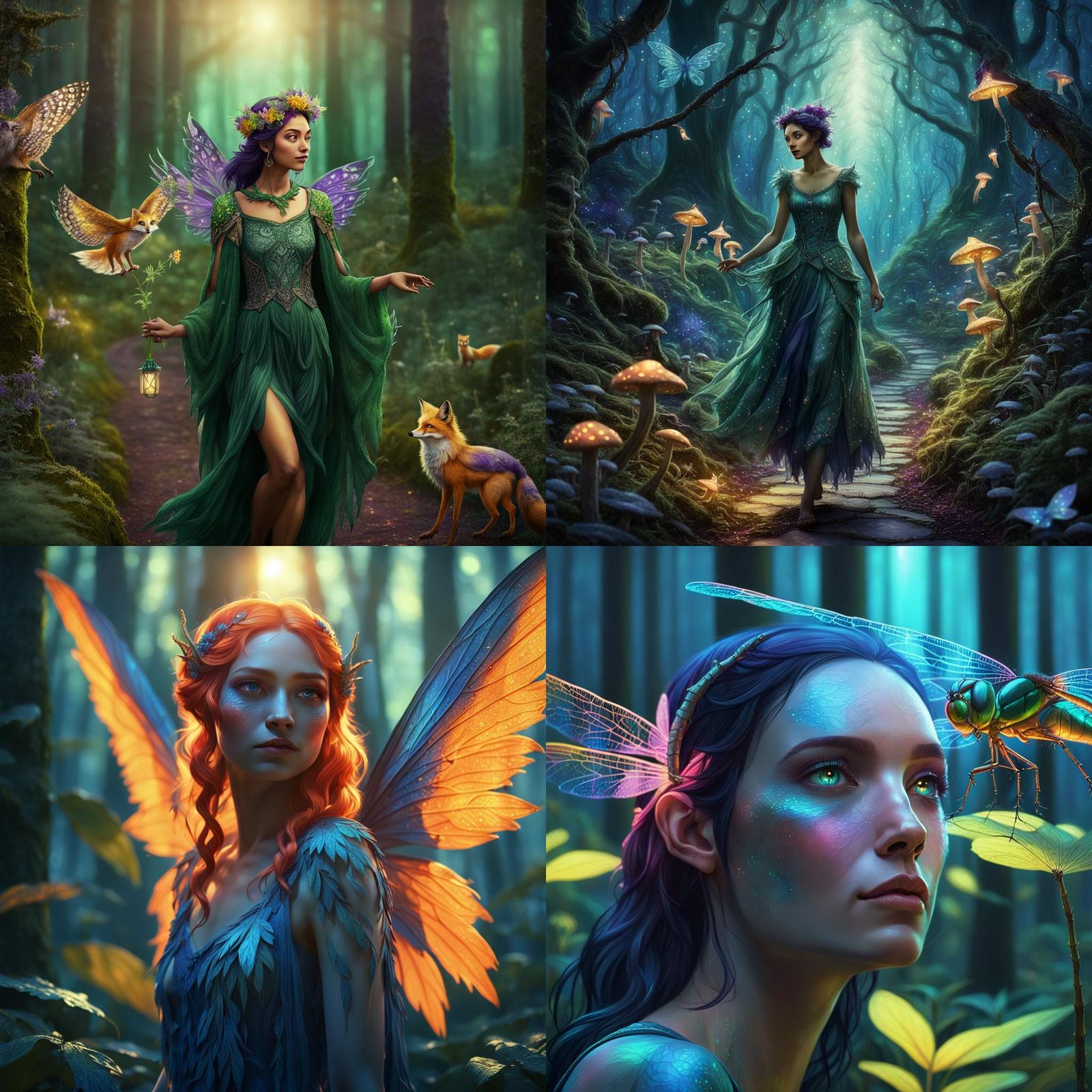 Fantastical Fairy Journey with Magical Companions
