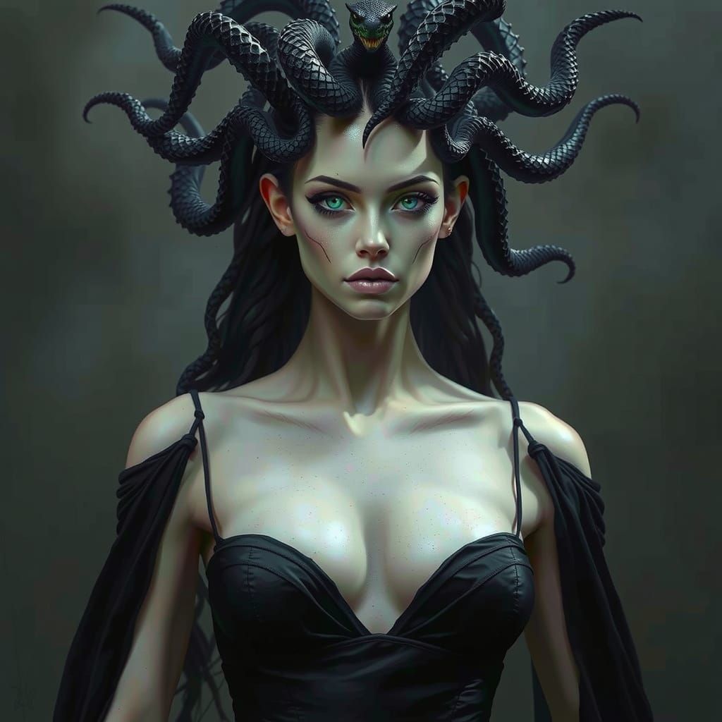 Medusa in Dark Gothic Style