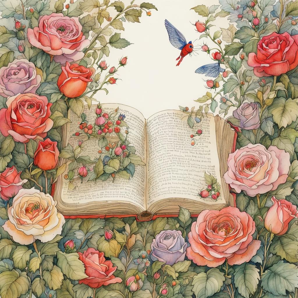 Fantasy Roses in Storybook Illustration