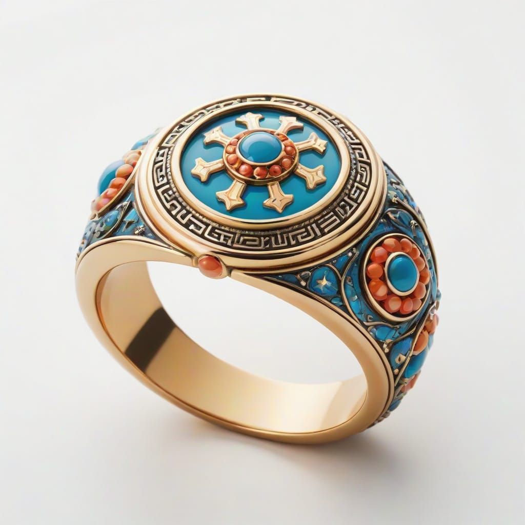 bashkir ring Hermes Ornament white background