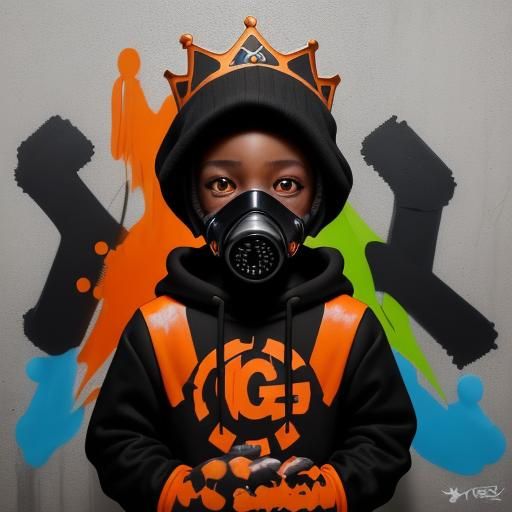 Gangster Baby in Graffiti Art Style