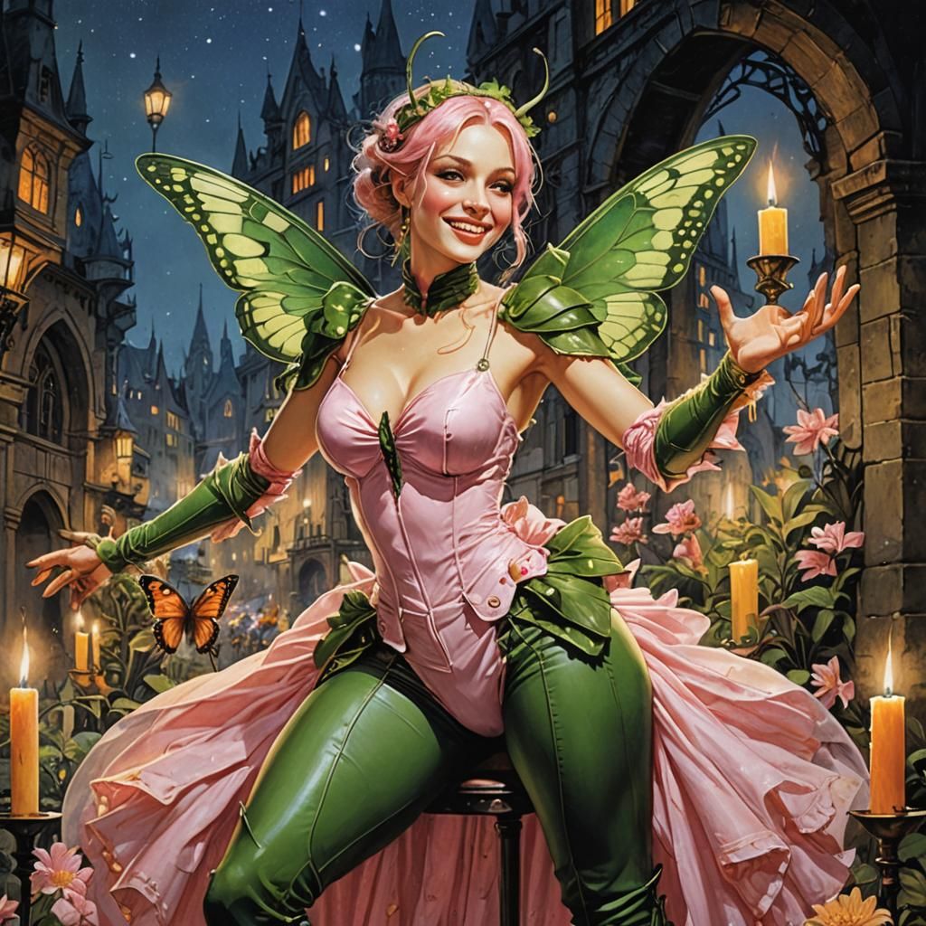 Butterfly Fairy in Wrecked Utopia: 3D Digital Art