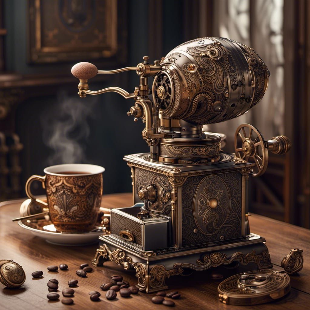 Steampunk coffee grinder