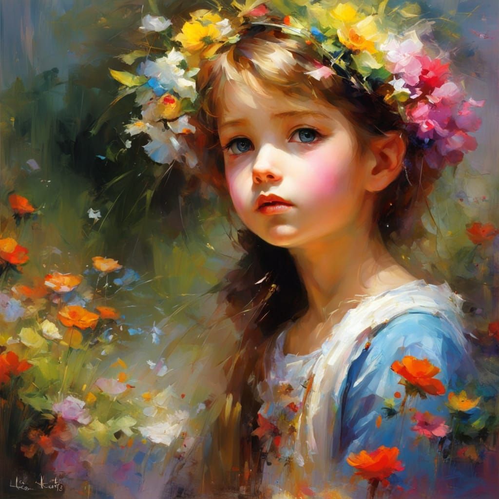 Innocent Boy in Anime Style, Pino Daeni Inspiration