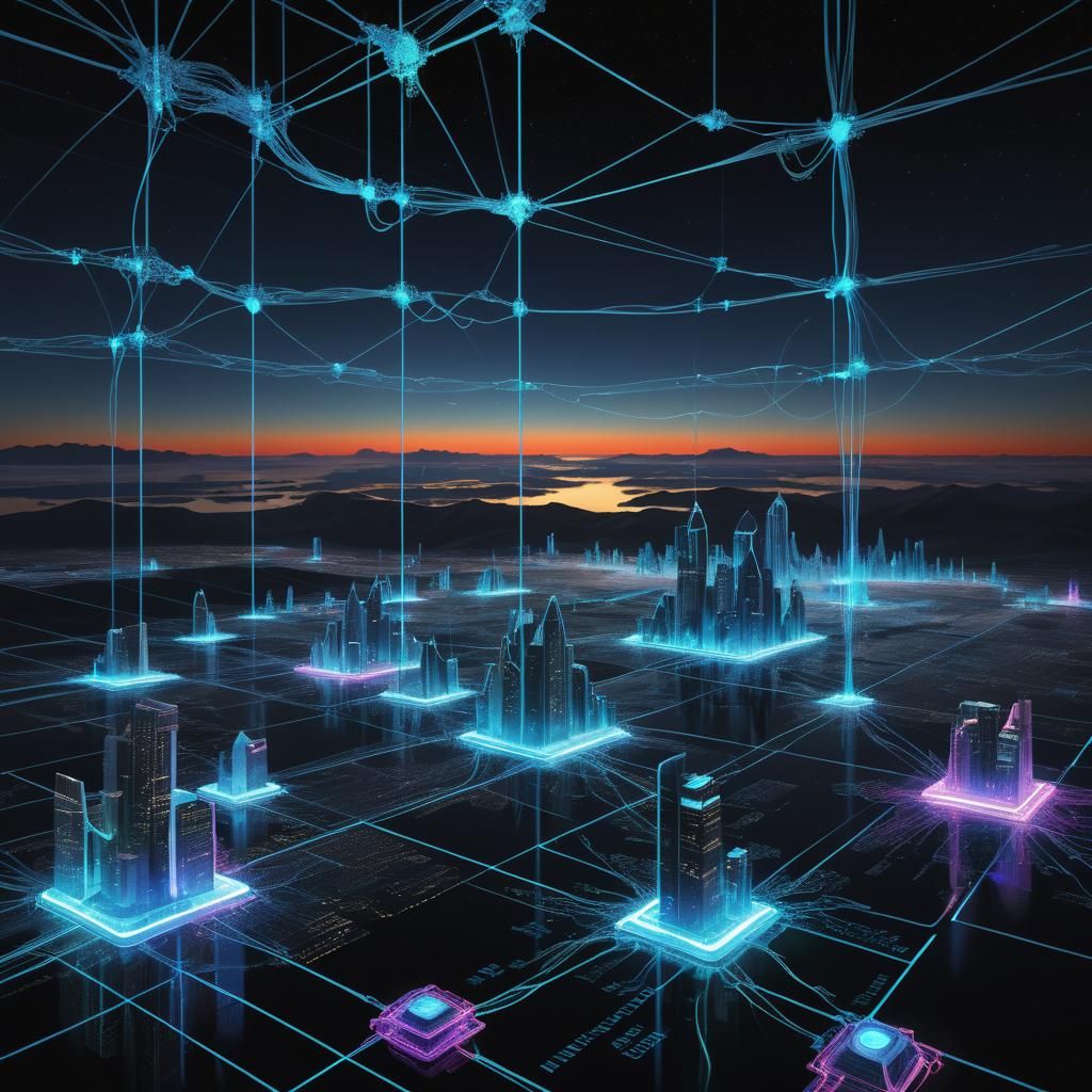 Bioluminescent Metropolis: A 3D Network System