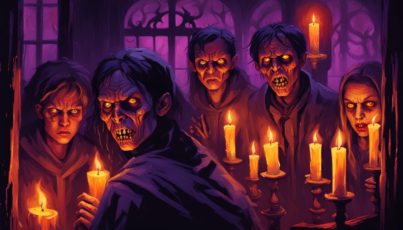 Horror House: College Students in Dark Fantasy Art