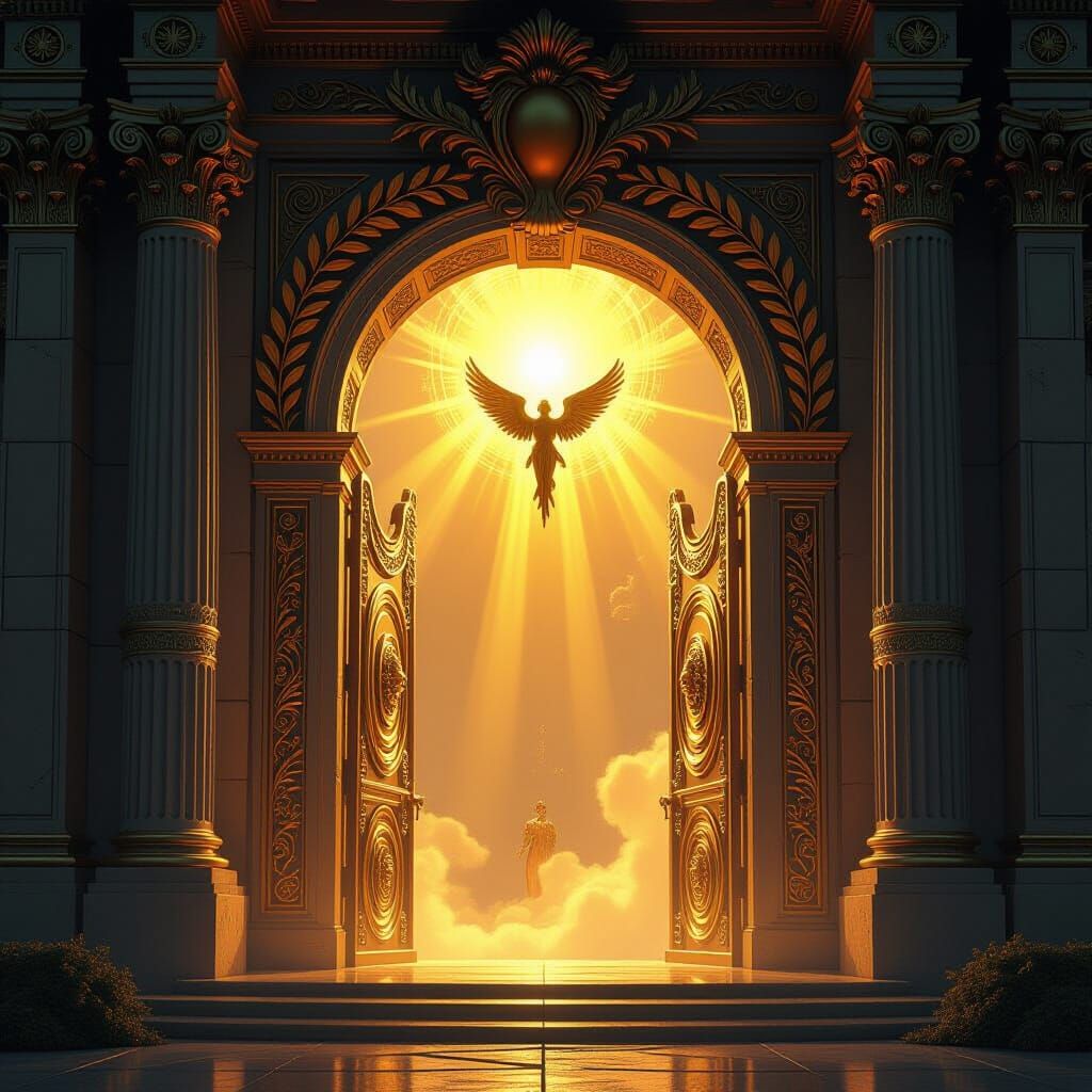 Grand Ornate Doorway of Victory and Achievement