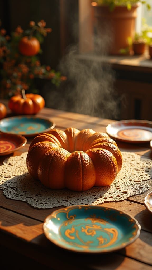 Mystical Pumpkin Bread Recipe Display in 8K