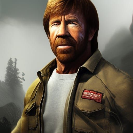 Hyperrealistic 3D Rendering of Chuck Norris