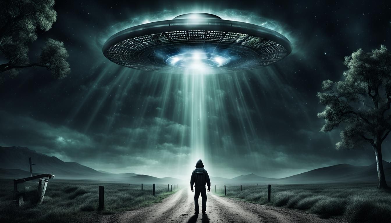 Classic Alien Abduction Scene