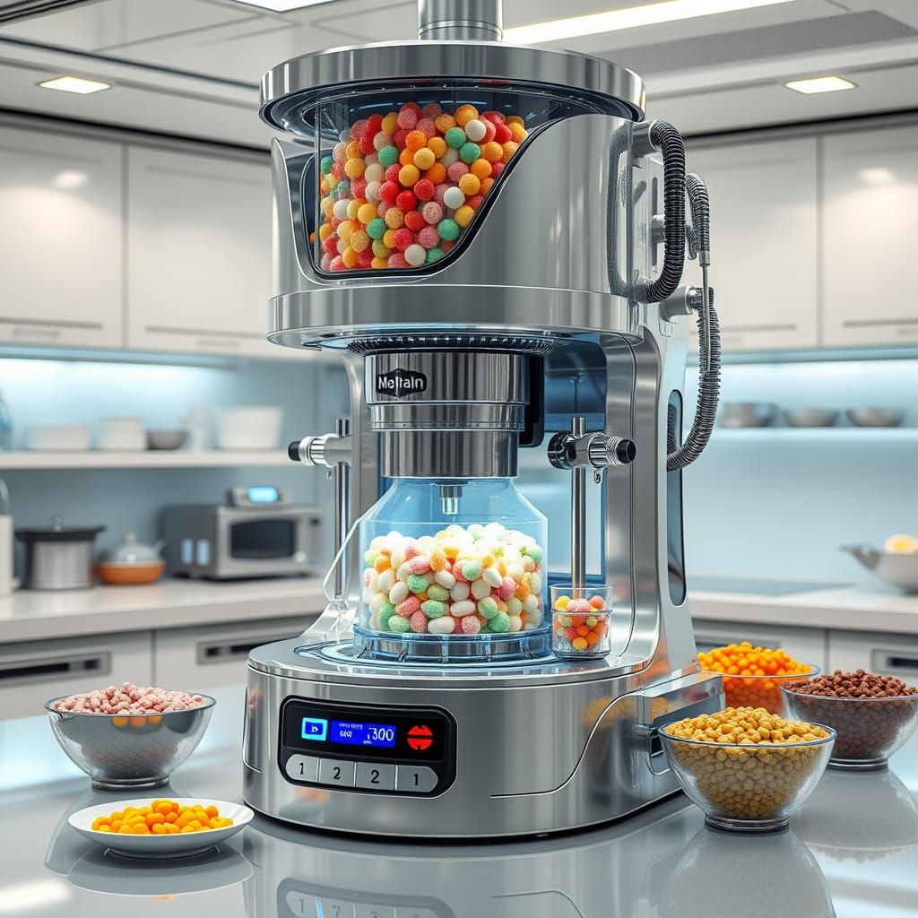 Futuristic Candy Machine in a High-Tech Kitchen