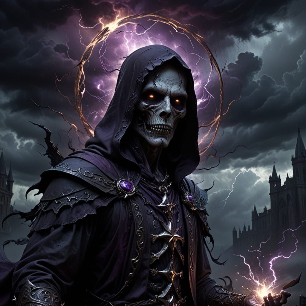 Dark Fantasy Sorcerer Unleashes Haunting Magic