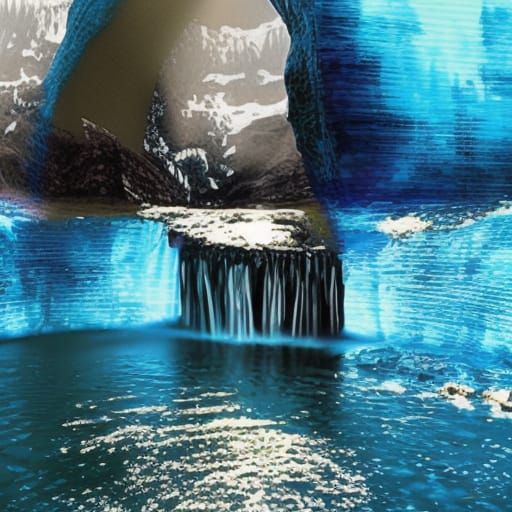 Waterfall in the Mountains