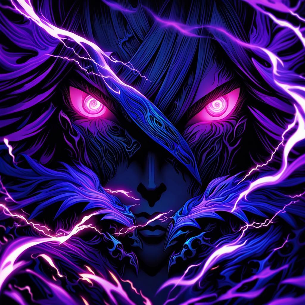 Anime Girls in Dark Mystical Realm: Fantasy Art