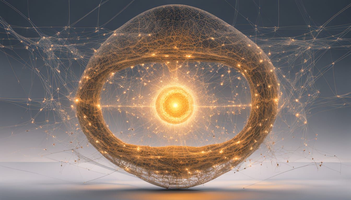 Elegant AI Self-Portrait in Cyberpunk Digital Void