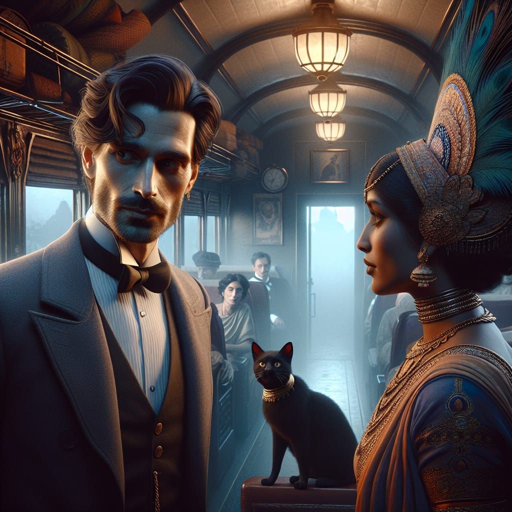 Orient Express Encounter in Detailed Matte Painting