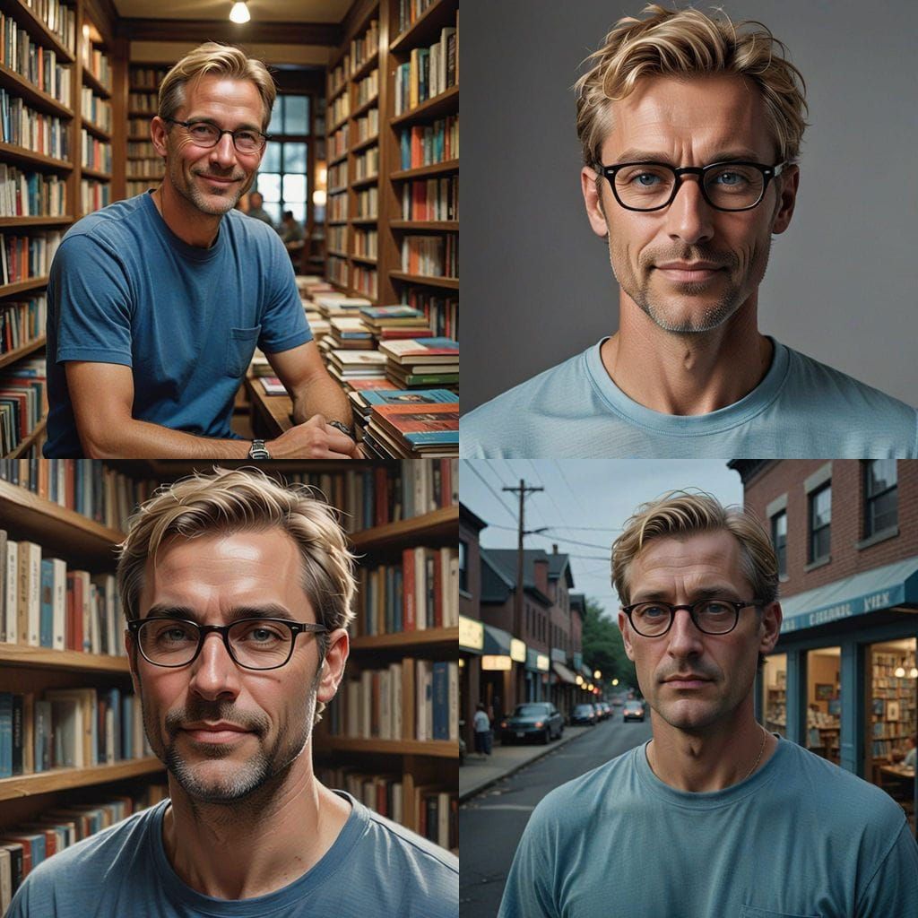 Handsome Man in Bookstore