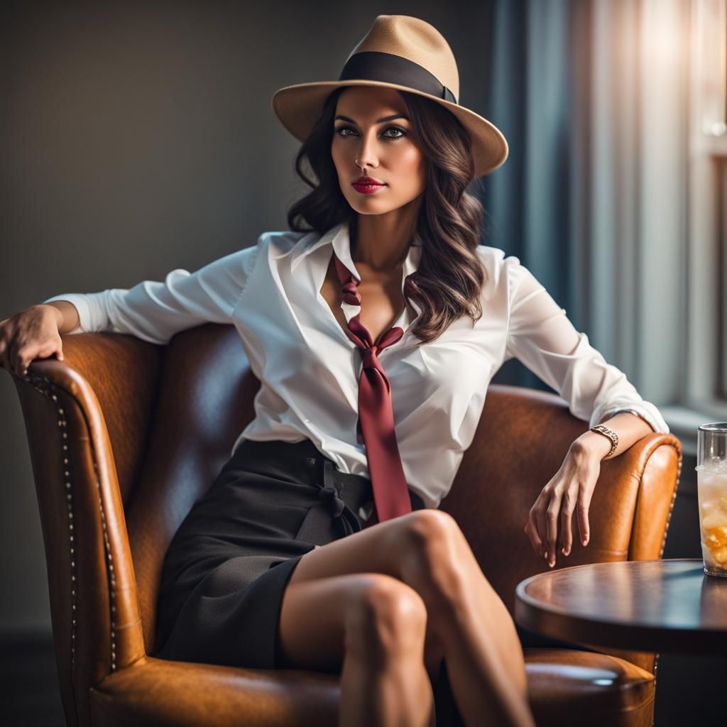 Elegant Woman in Fedora, Professional Photography