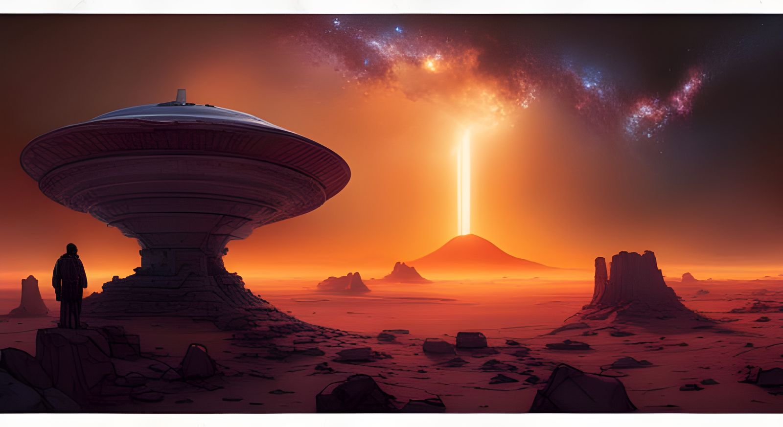 Space Traveler at Light Speed: Cosmic Horror Style