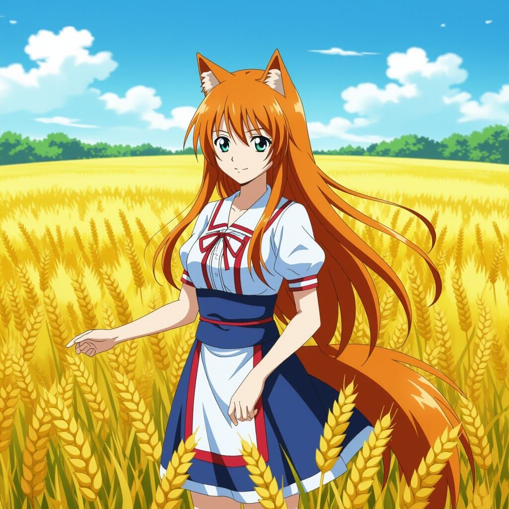 Holo from Spice & Wolf in Wheat Field
