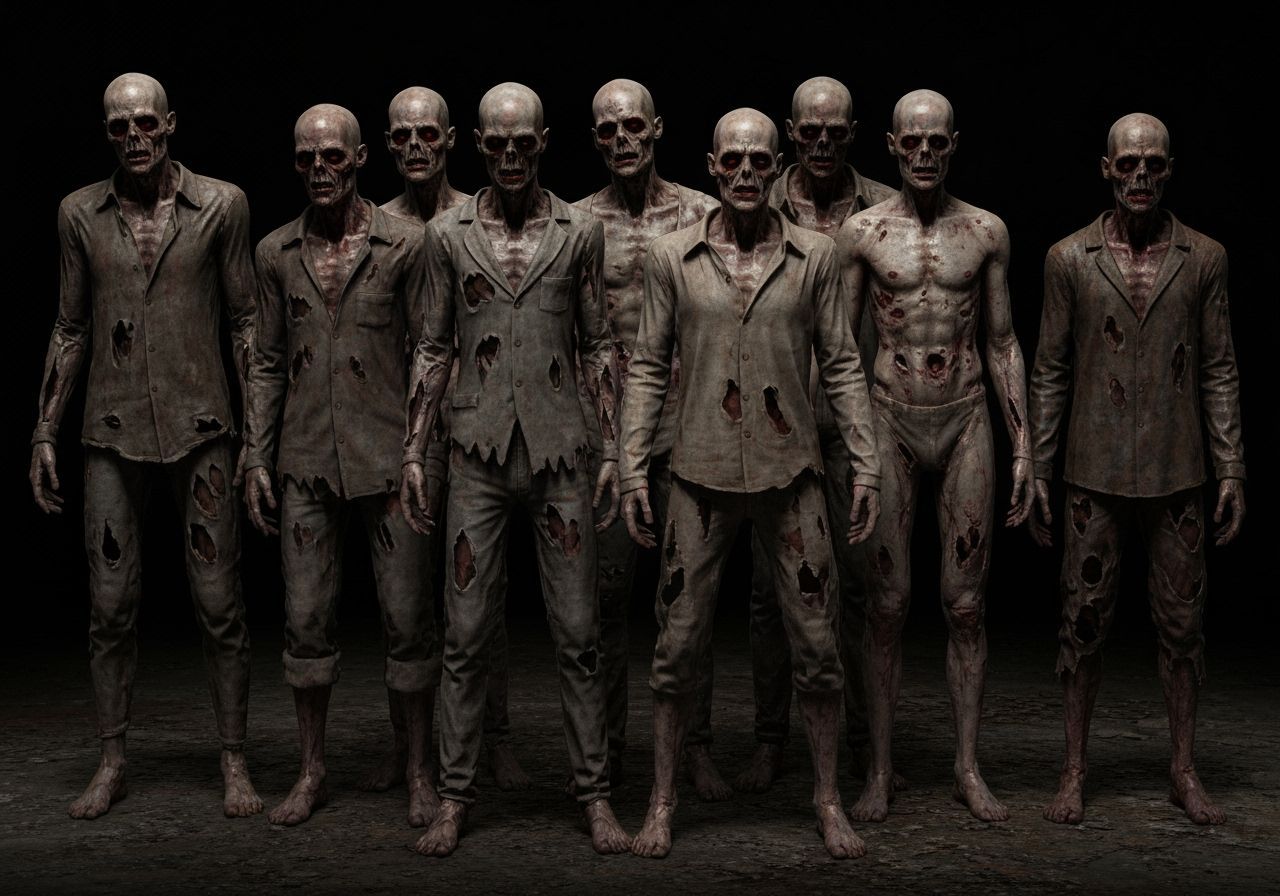 Decaying Zombies Millennia After Humanity's Fall