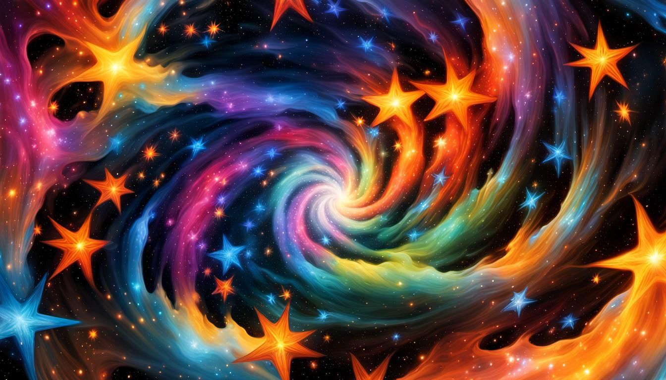 Cosmic Maelstrom of Stars in Vibrant Colors