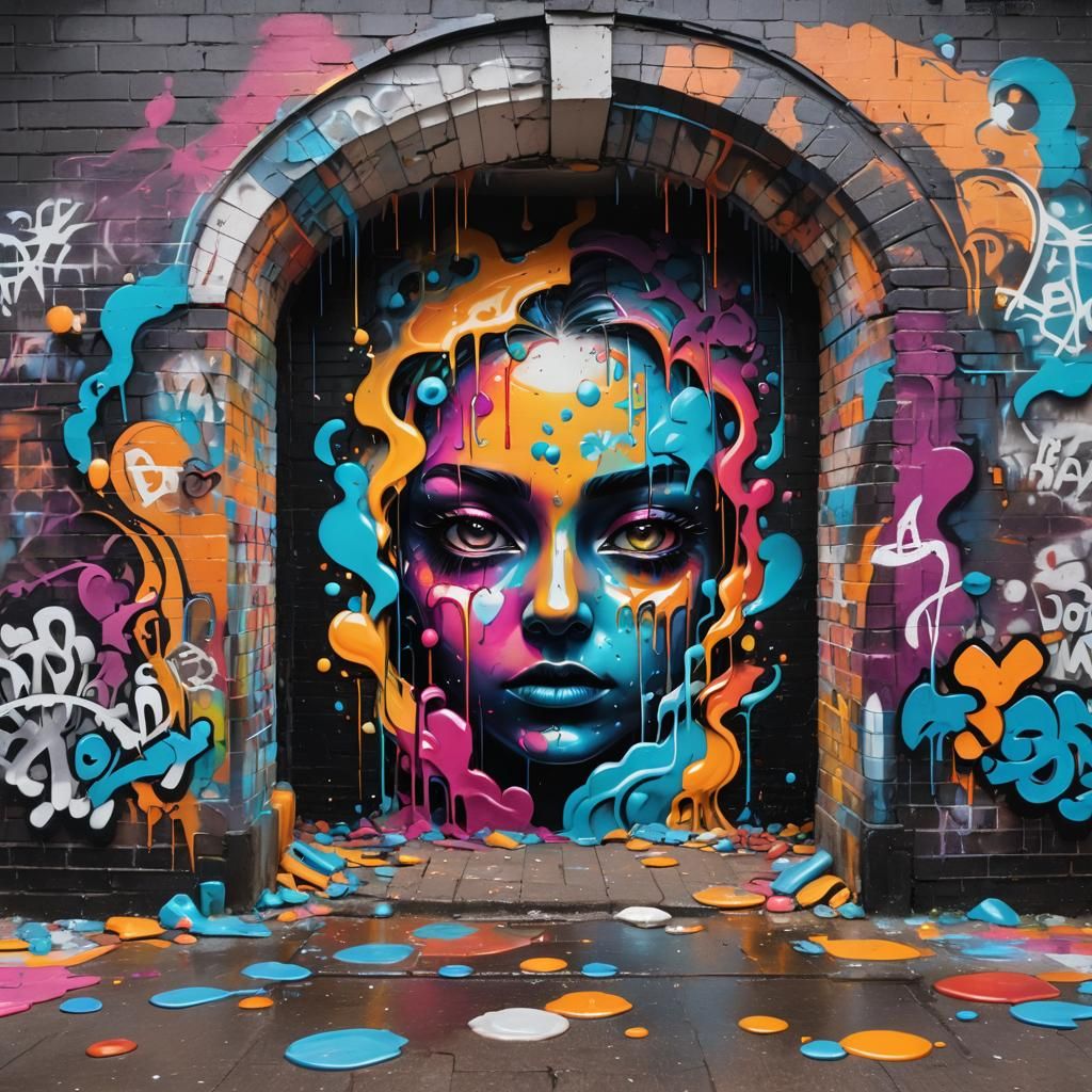 Polychromatic Graffiti Art Dream Portal