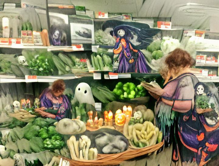 Woman in White Dress in Vegetable Garden