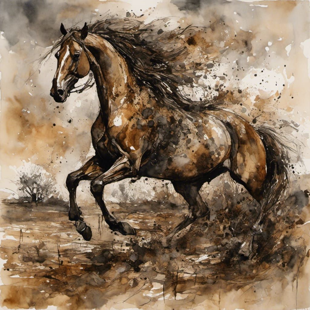 Earthen Horse Emerges from Field