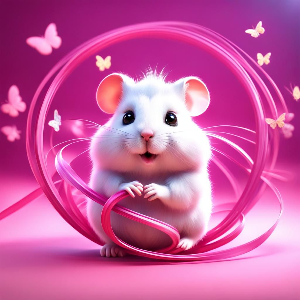 Cute White Hamster