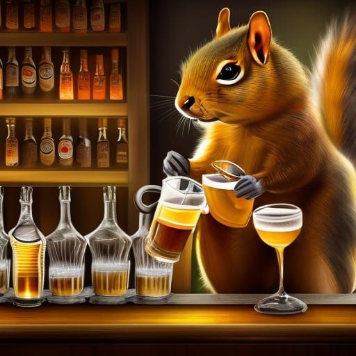 Bartender Squirrel