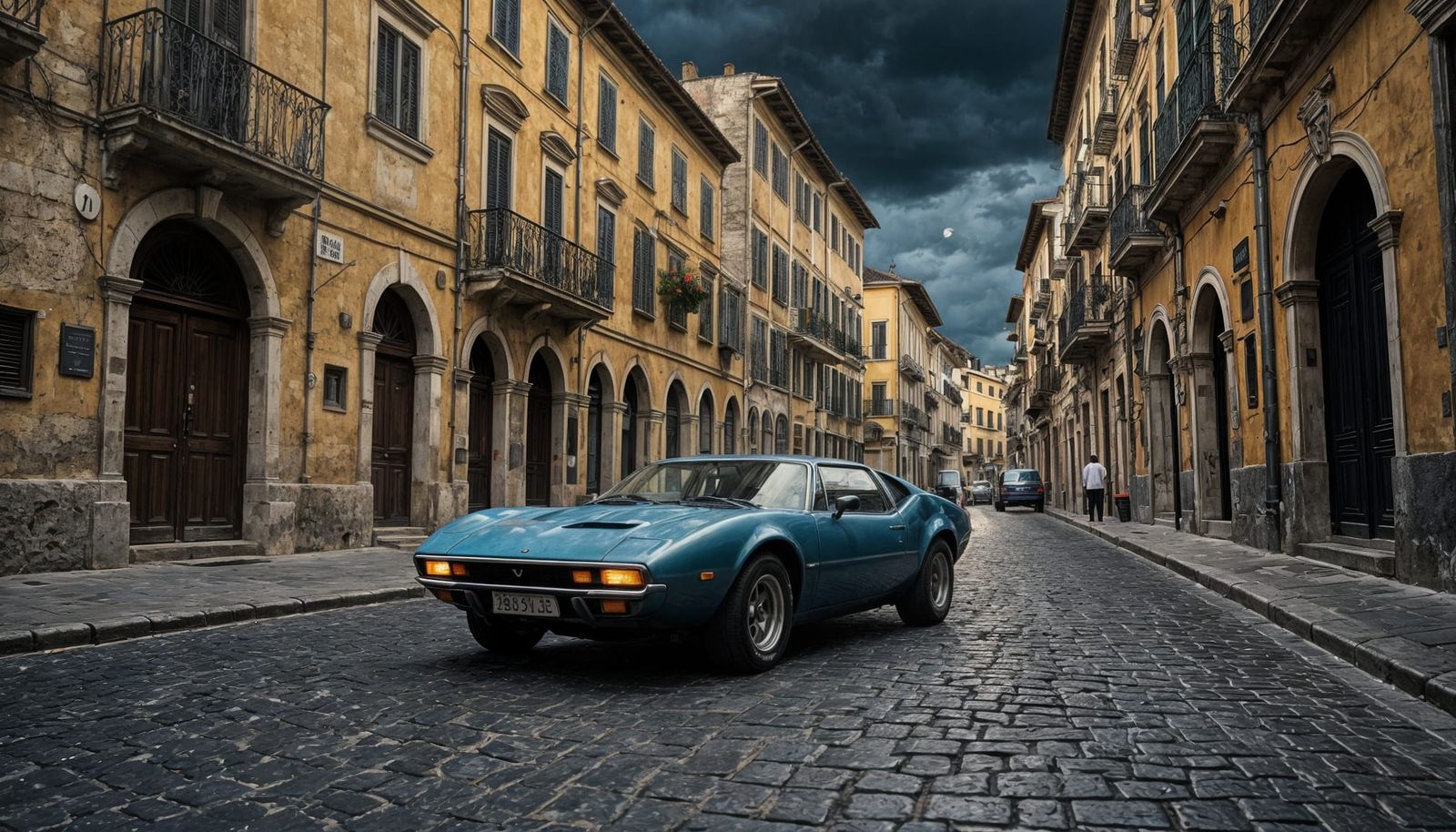 Ford De Tomaso Pantera Races Through Naples
