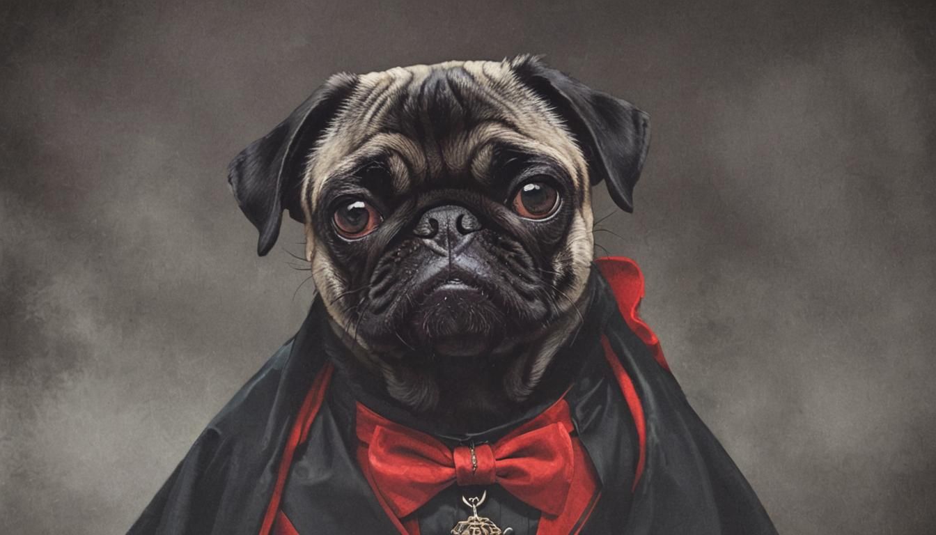 Dracula Pug: A Vampire Dressed Dog