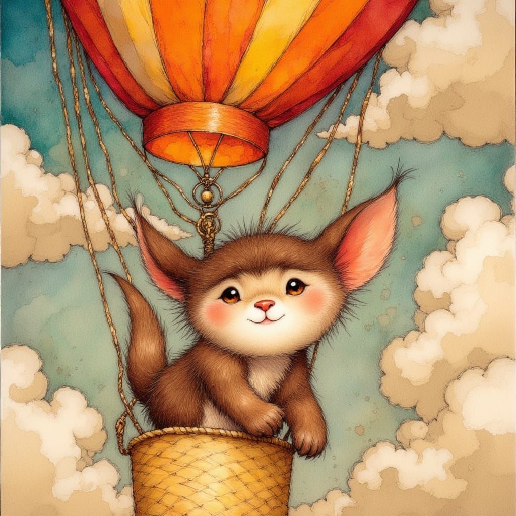 Woodland Creature's Hot Air Balloon Adventure