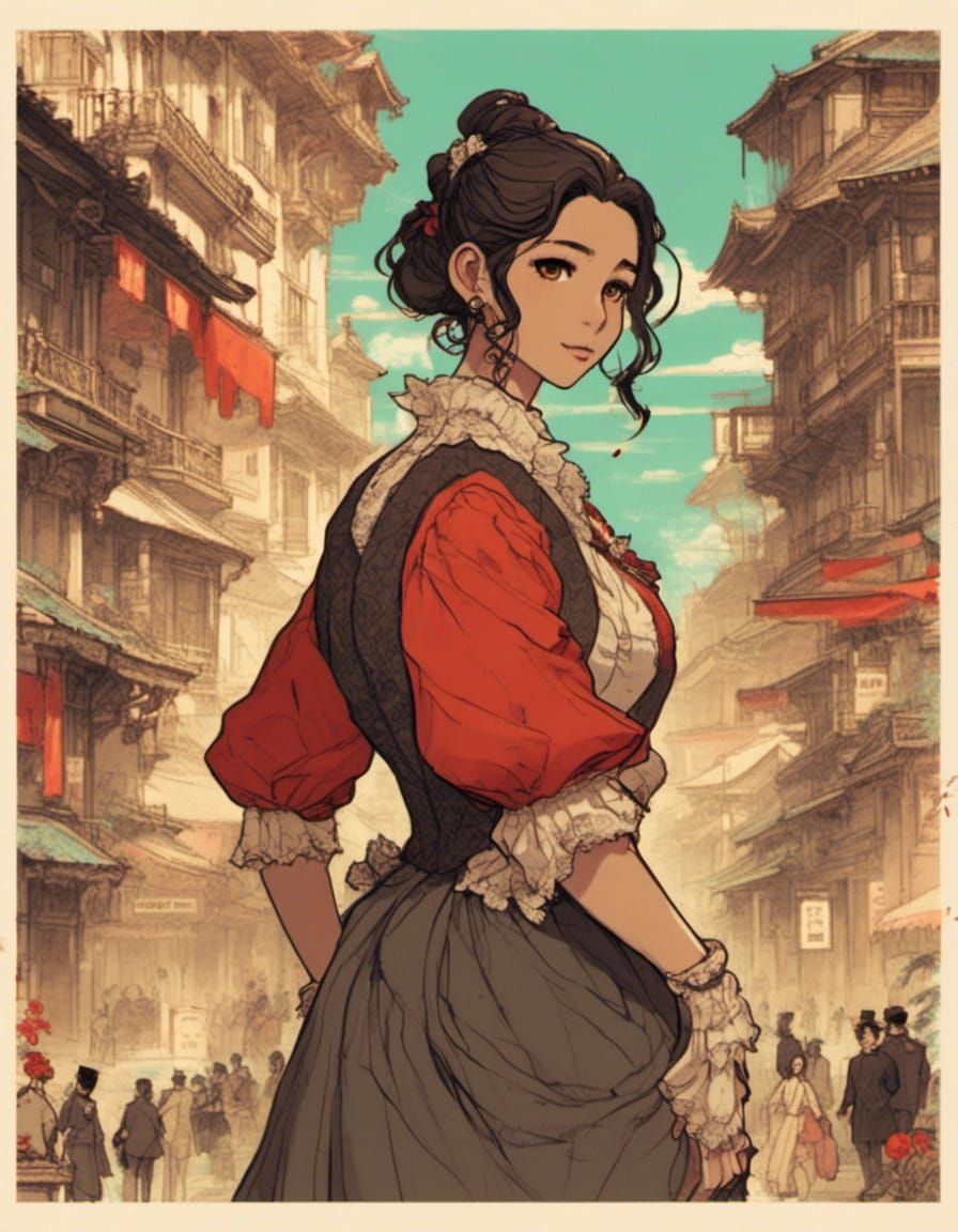 Emotional Portrait of Columbian-Korean Female Protagonist
