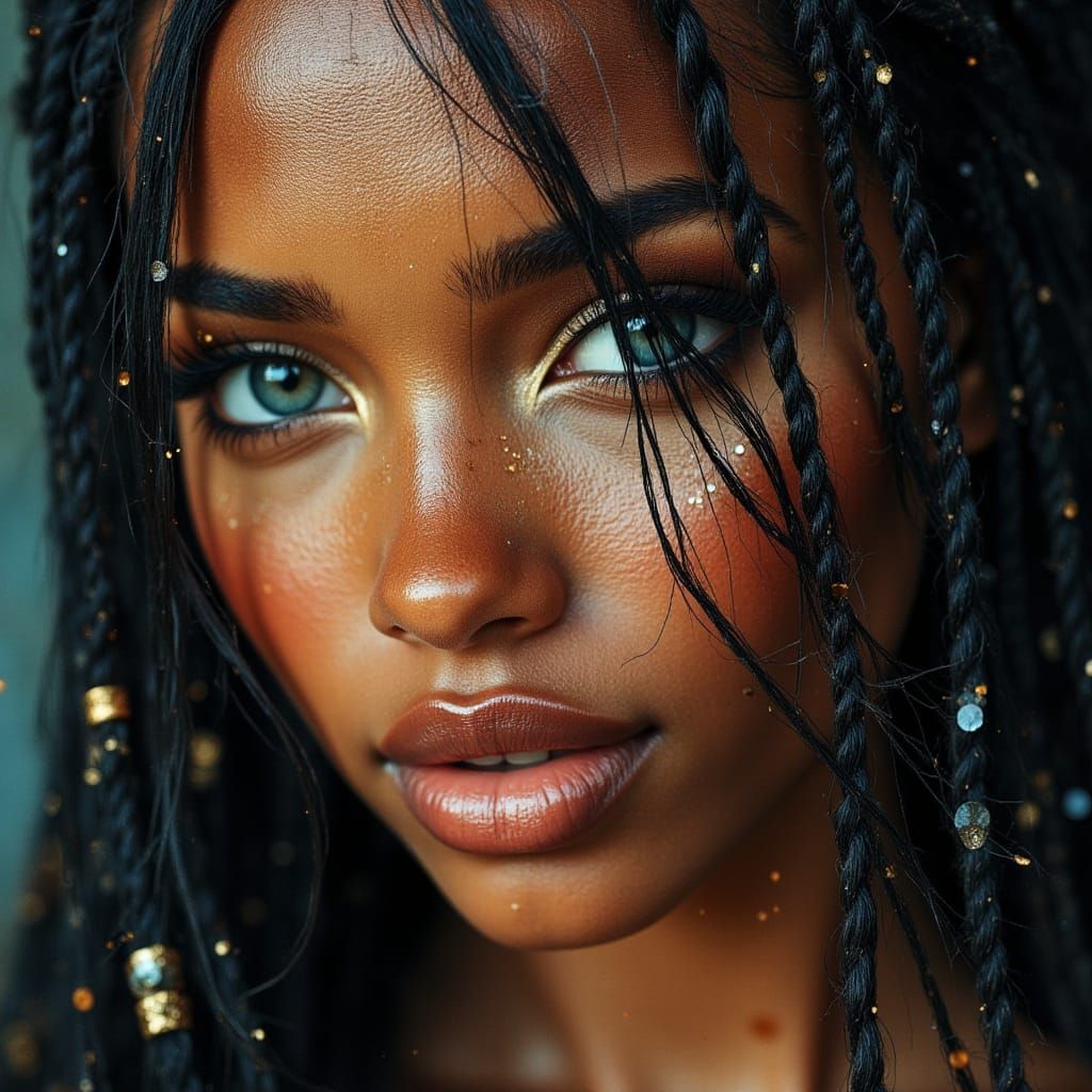 Beautiful Warrior Goddess Portrait, Kelly Rowland Inspired