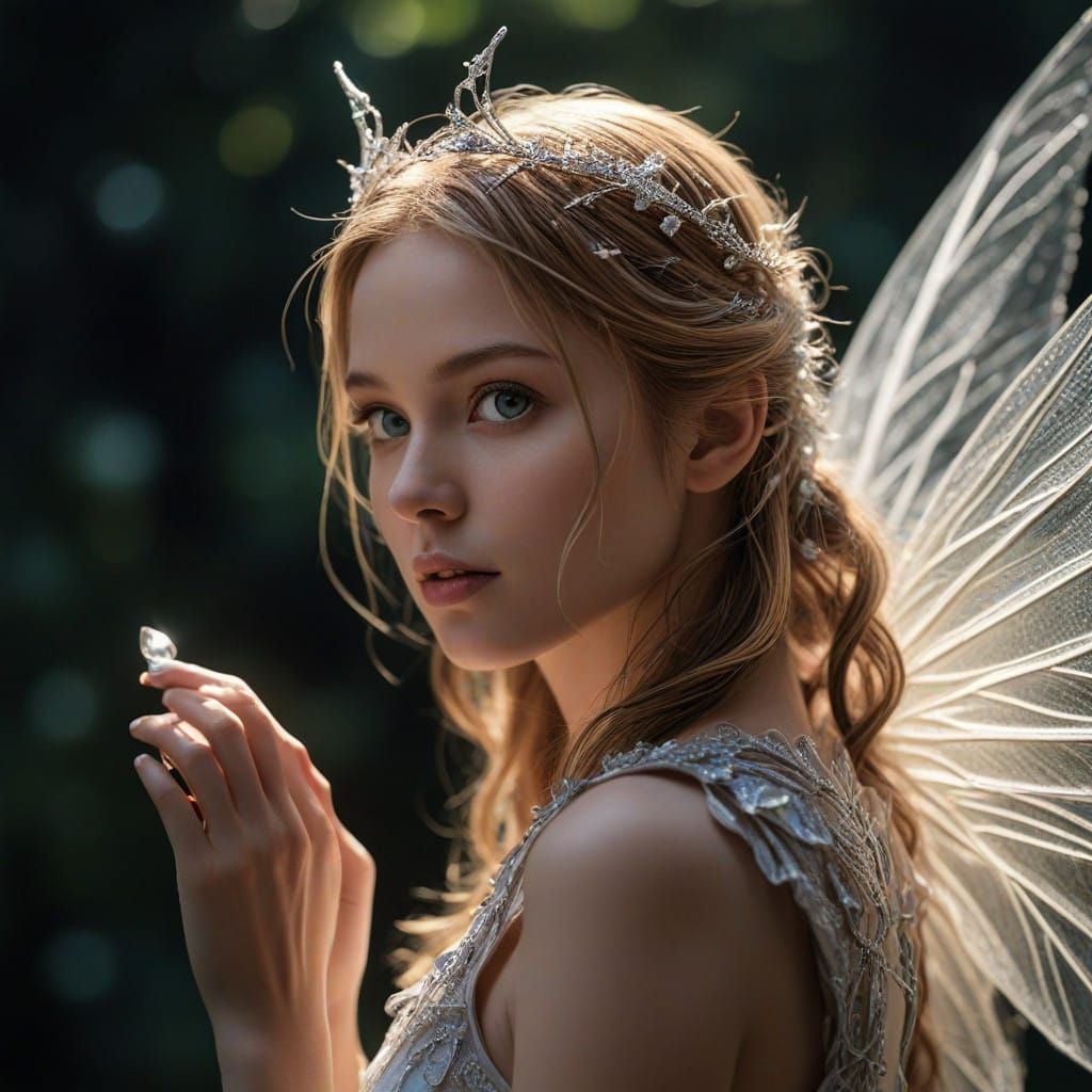 Majestic Hyperrealistic Fairy in Cinematic Light