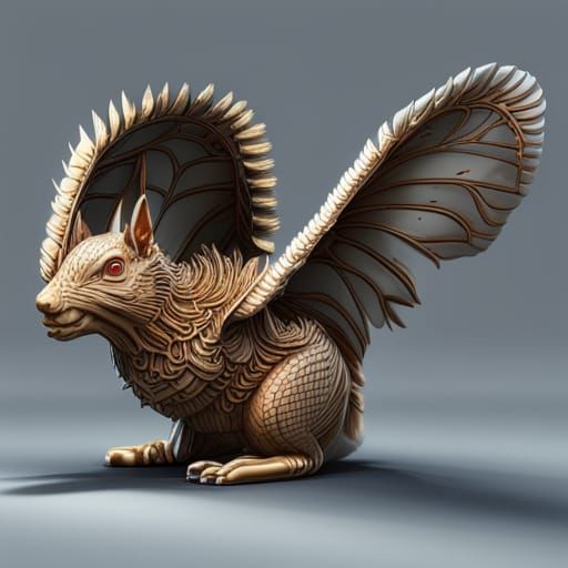 Armored Squirrel 8k high resolution insanely detailed intricate design