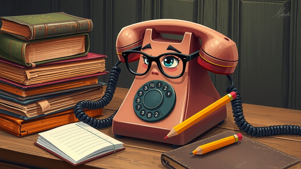 Cartoon Phone Personification Taking Notes on Desk