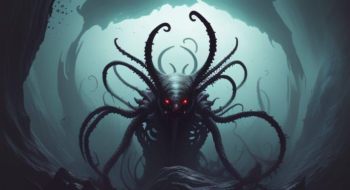 Biomechanical Horror Masterpiece: Leviathan's Dark Descent