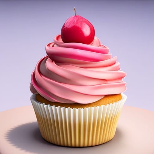 Cheeky Baby Cupcake Character in 8K Resolution