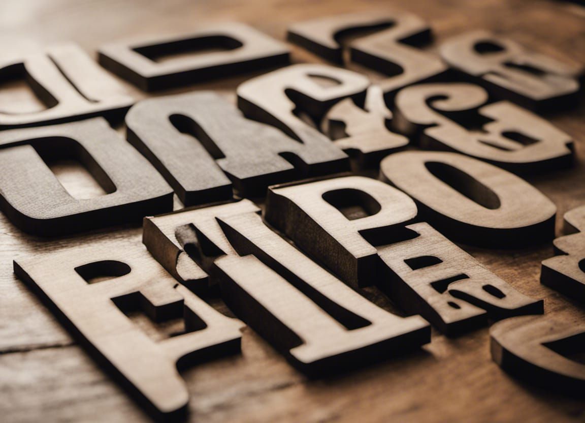 Hand-Carved Letterpress Typography in Natural Light
