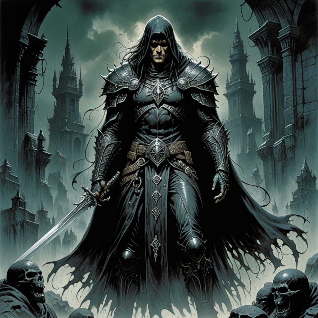 Dark Fantasy World in a Grimdark Aesthetic