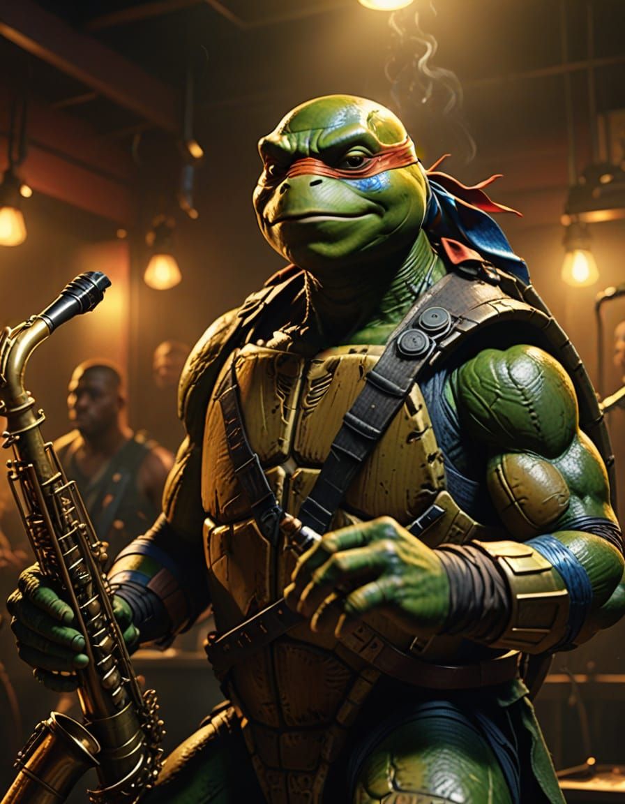 Mutant Ninja Turtle Jazz Club Performance