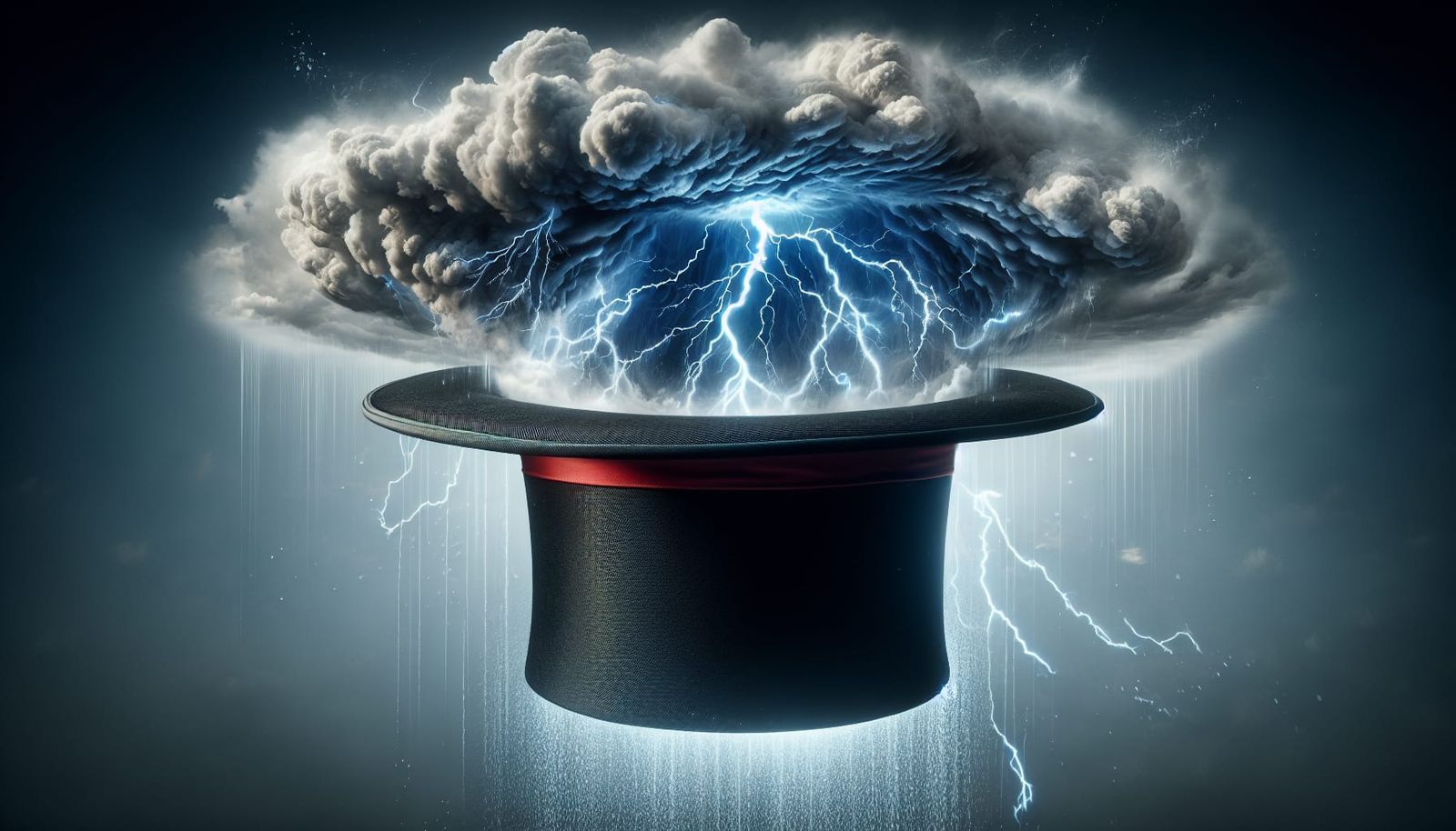 Surreal Top Hat Unleashes Contained Thunderstorm