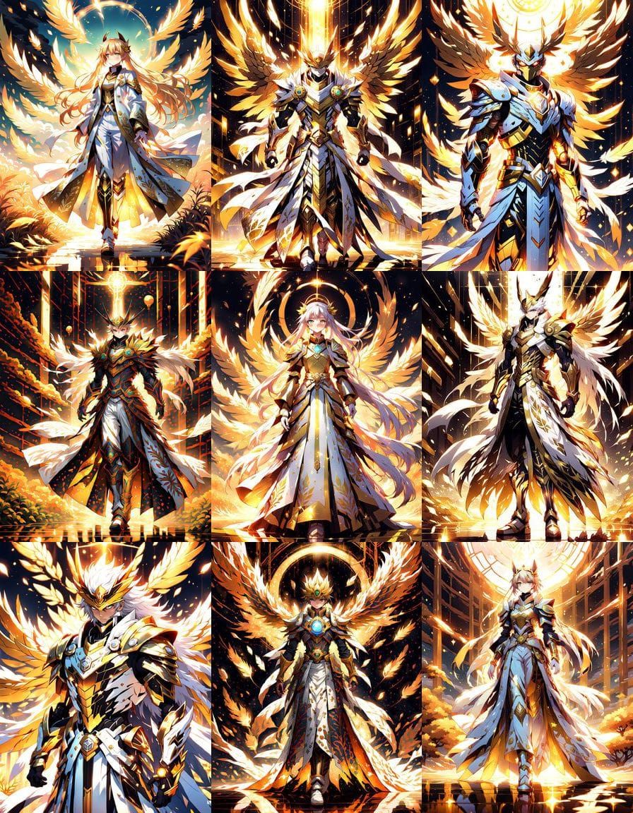 Solara Dawn Incarnate Anime Figure in White and Gold