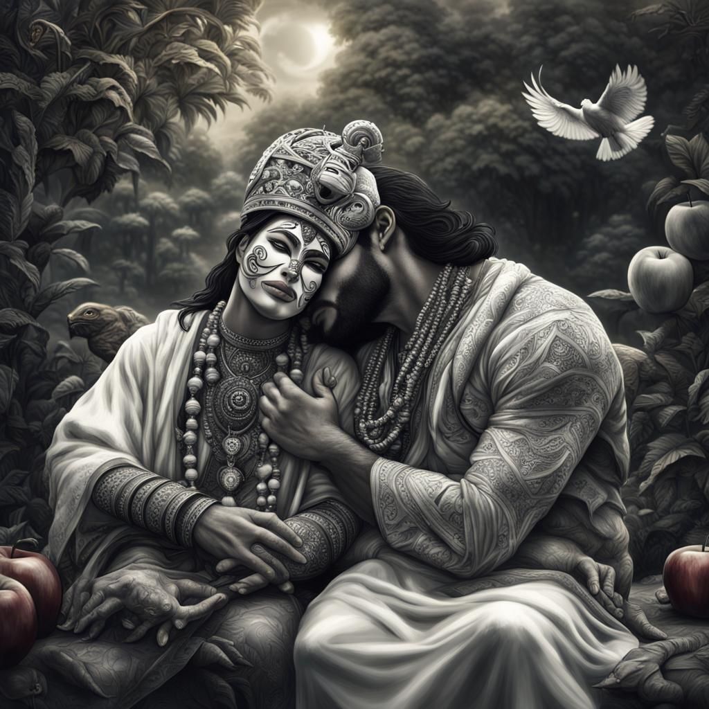 Latin Shaman and Arab Woman in Eden Gardens